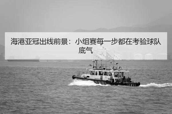 海港亚冠出线前景：小组赛每一步都在考验球队底气